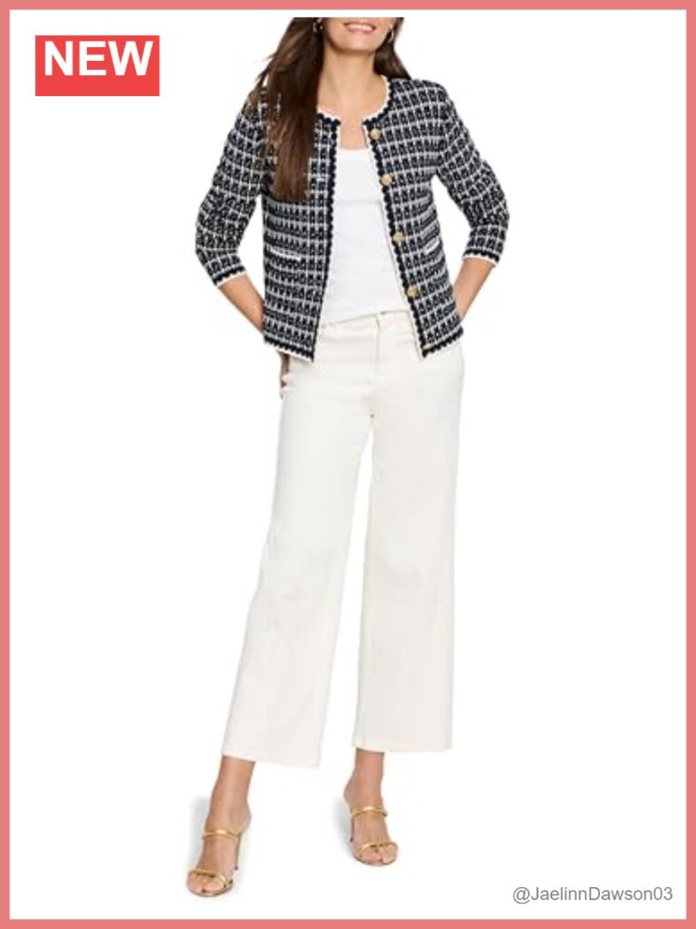 Mixed Up Sweater Jacket Button Front Long Sleeve Patch Pockets Business Casual